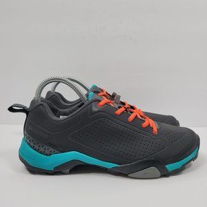 Shimano SH-MT300-WG Women's Black Teal Mountain Bike Cycling Shoes US Size 7.8